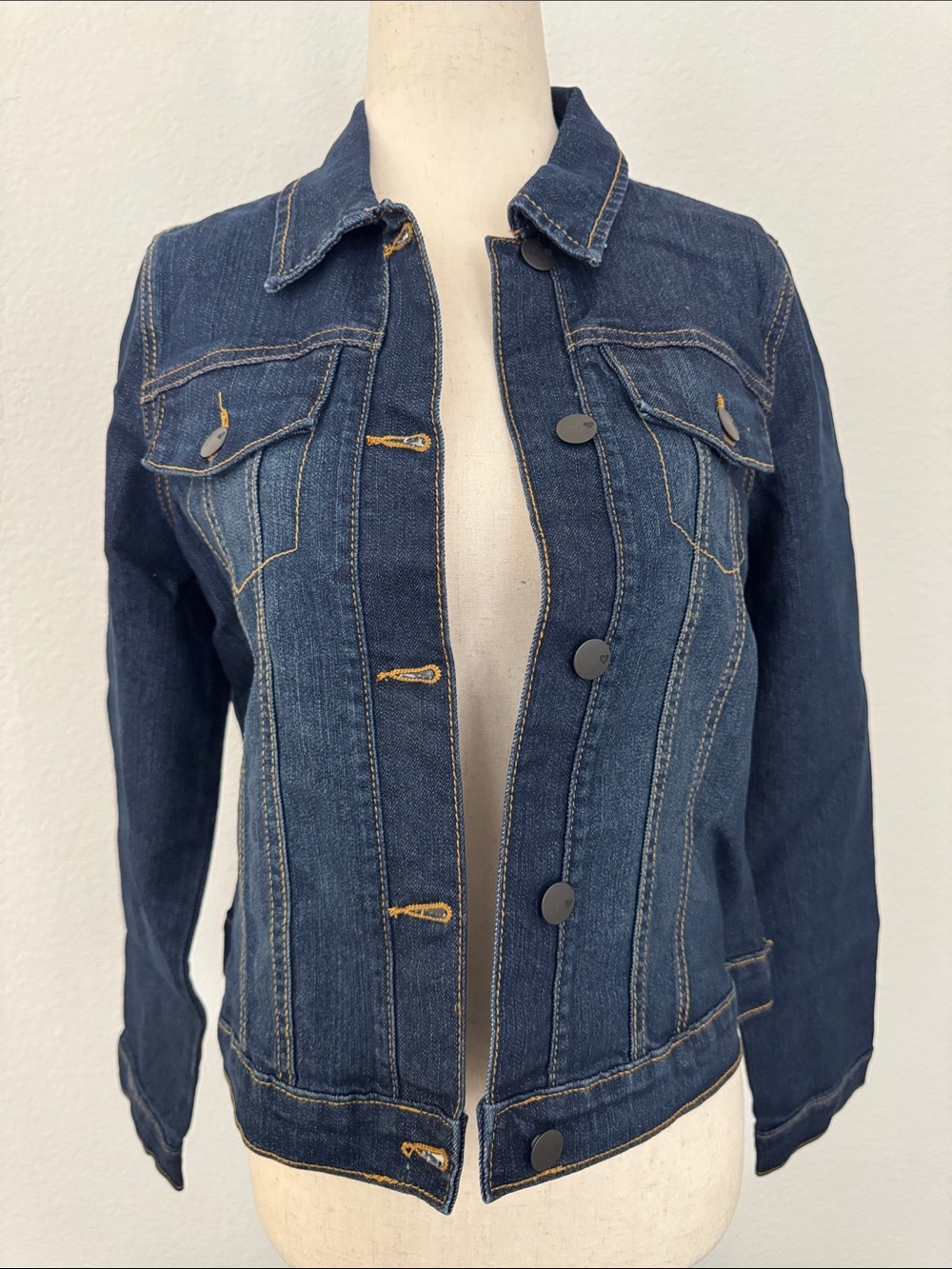 NWT Children’s Place Denim Jean Jacket Dark Wash Kids XXL 16 Petite Women XS